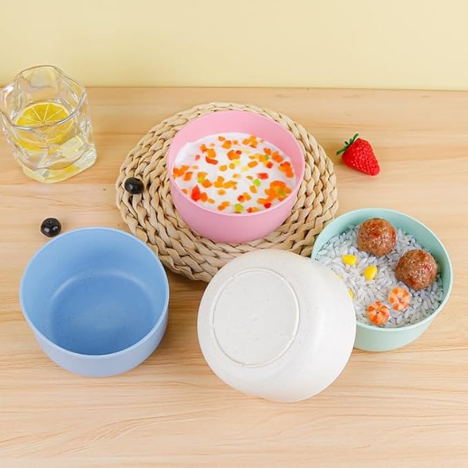 Unbreakable Wheat Straw Dinnerware Set for 4 (32 PCS) – Microwave & Dishwasher Safe – BPA-Free – Lightweight Plates, Bowls & Cups for Camping, Kids & Everyday Use