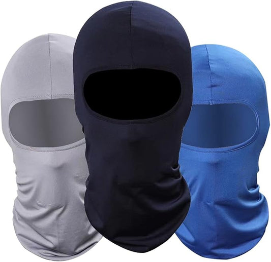 Pack of 3 Ski Mask Bandana Face Hat for Outdoor Airsoft Motorcycle Hood Helmet Balaclavas Headwear