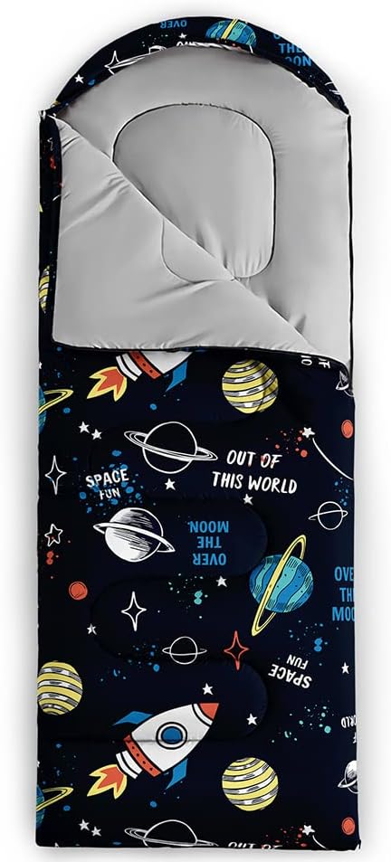 QOOMO Camping Sleeping Bags,3 Season Warm & Cool Weather,Lightweight,Waterproof Sleeping Bags for Adults & Kids,Traveling,and Outdoors,Camping Gear Equipment