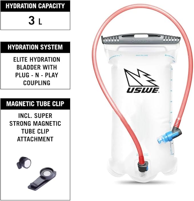 USWE Outlander Hydration Pack with Water Bladder, Hydration Backpack - Backpack for Cycling, MTB, Trail Running & More