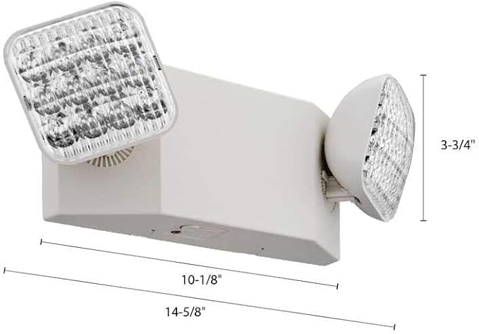 Lithonia Lighting EU2 LED 2-Light White LED Emergency Fixture with 90 Minute Back Up