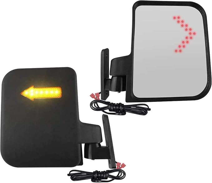 Golf Cart Side Mirrors with Turn Signal Light Golf Cart Rear View Mirrors for Club Car EZGO Yamaha Side Mirrors Golf Cart