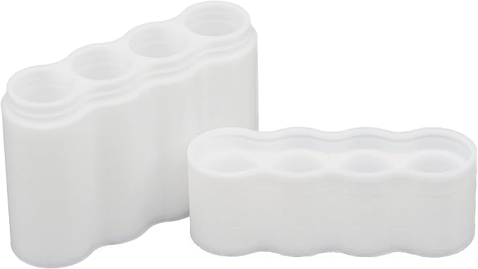 Slimline AAA Battery Case, Soft Durable material - Pack of 2 (Holds 4 Batteries)