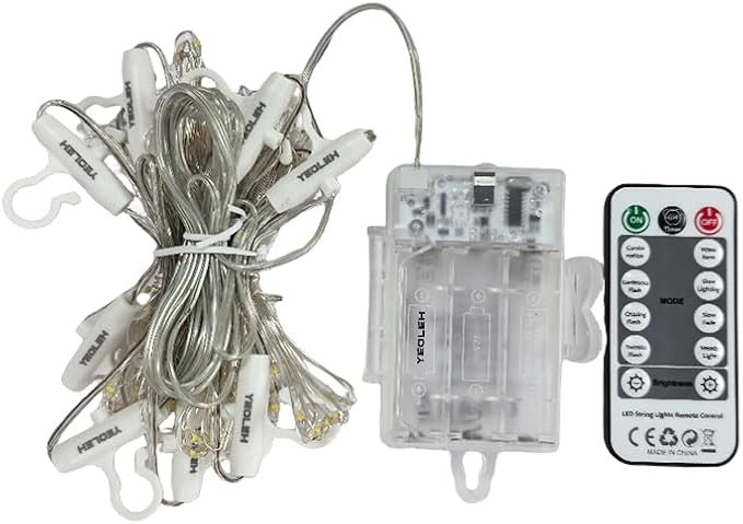 YEOLEH Curtain String Lights, Waterproof Copper Wire Curtain Lights with Control, 8 Modes USB Fairy Lights Plug in Good for Wedding Bedroom Party Home Christmas Decorations,(Colorful,7.9Ft x 5.9Ft)