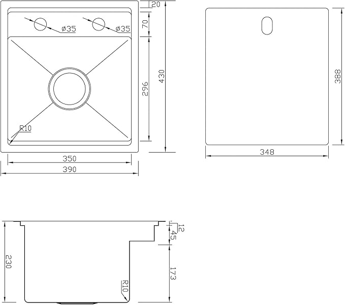 15-inch Hidden RV Bar Kitchen Sink with Folding Faucet, Cover, Drain Pipe and Strainer Full Set, Small Stainless Steel Sink for Workstation, RV, Prep Kitchen and Bar(Silver)