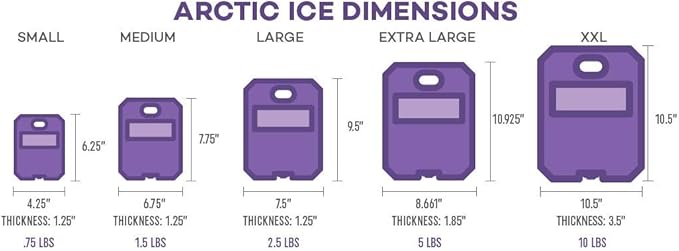 Arctic Ice Tundra Series Long Lasting Reusable Ice Pack - 5° Fahrenheit Cooling Point - Designed to Maintain Freezer-Like Temperatures in Coolers