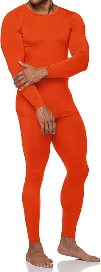 TSLA Men's Thermal Underwear Set, Microfiber Soft Fleece Lined Long Johns, Winter Warm Base Layer Top & Bottom