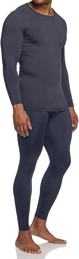 TSLA Men's Thermal Underwear Set, Microfiber Soft Fleece Lined Long Johns, Winter Warm Base Layer Top & Bottom