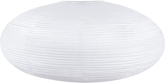 White Oval Paper Lanterns-16.54" Large Hanging Paper Lantern Lamp, Chinese/Japanese Paper Pendant Lampshade for Party Decoration, Wedding, Home Decor Ceiling Lampshade(1 Pack)