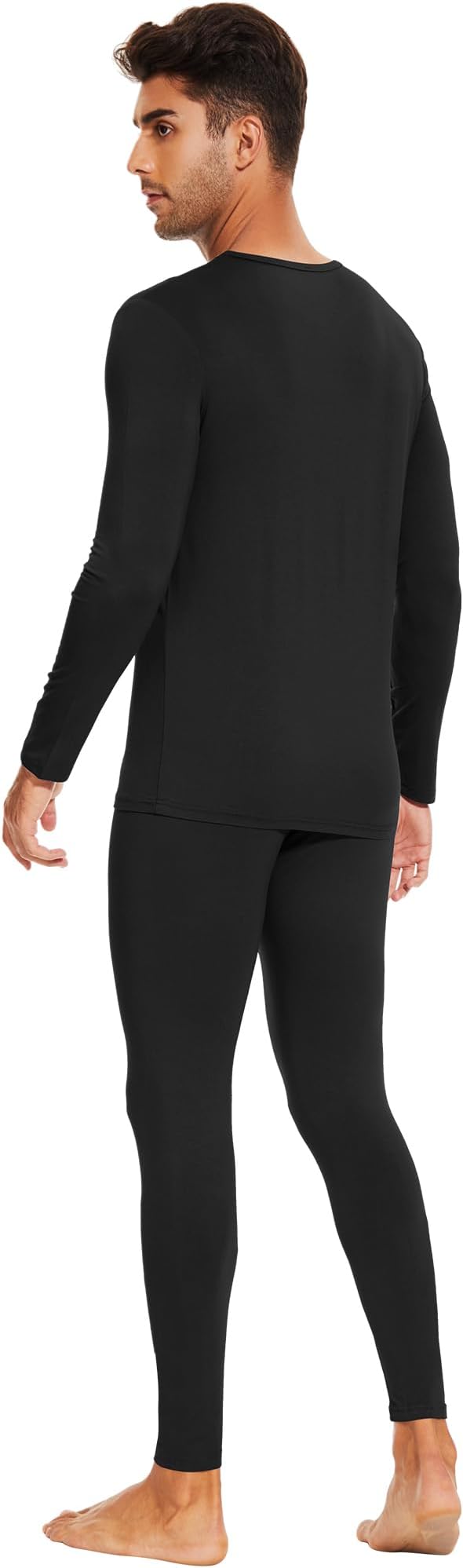 WiWi Thermal Underwear for Men Bamboo Viscose Long Johns Set Soft Warm Base Layer Lightweight Top and Bottom Sets S-XXL