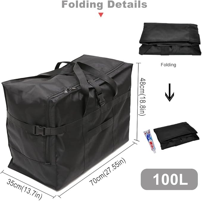 Travel Duffle Bag,Large Storage Bags,Foldable Weekender Bag,Overnight bag,Heavy Duty Travel Bag,Reinforced Carry Straps Gmy Dance Bag for Men And Women Camping,Moving,Hospital