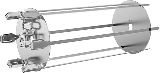 LS'BABQ Rotisserie Kabob Rods-BBQ Accessories for Napoleon Grill,Universal Rotisserie Shish-Kebab Skewer Set Fit Most Spit rods of Grills Rotisserie,Stainless Steel