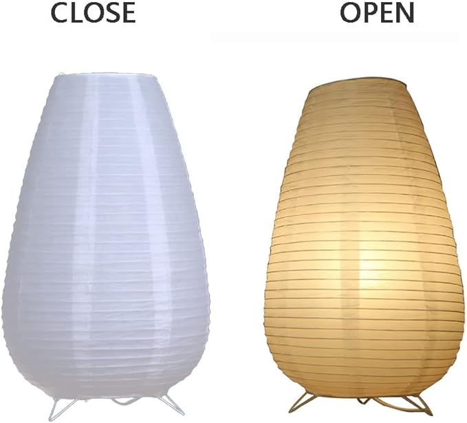 YY YEARCHY Table Lamp Paper Lamp Able Lamp Standing Lamps with Rice Paper Shade for Bedroom Livingroom(Long Type)