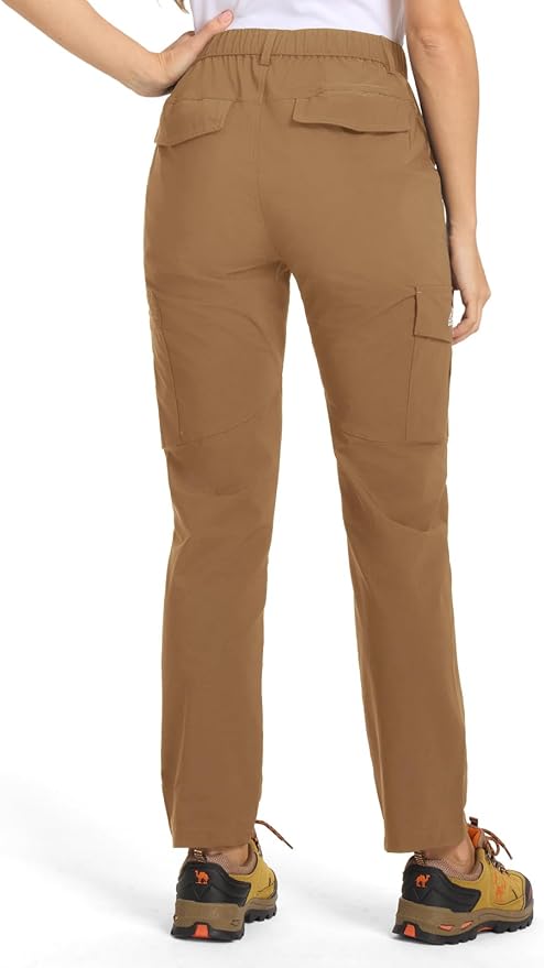 TBMPOY Women's Hiking Cargo Pants Lightweight Water Resistant Quick Dry Fishing Camping Travel Work Pant with 6 Pockets