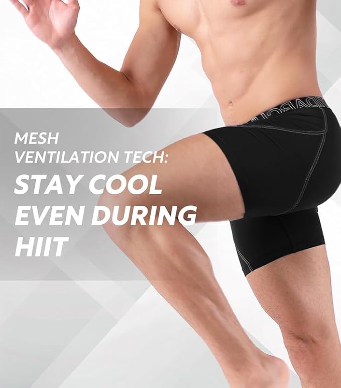 DAVID ARCHY Mens Performance Boxer Briefs 3 Pack, 3D Support Pouch & No Ride-Up Design Moisture-Wicking Sport Underwear