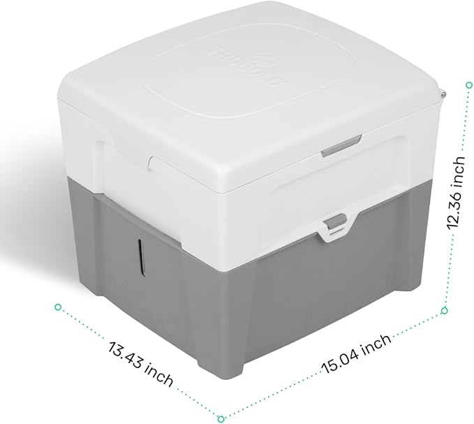 WandaGO Composting Toilet, Portable Outdoor Camping Toilet, Urine Diverting Dry Toilet With Height Adjustment