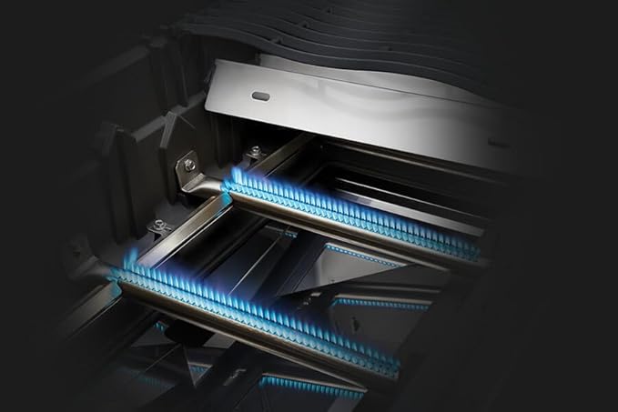 Napoleon Rogue 425 Natural Gas Grill with Range Side Burner, Black, 3 Stainless Steel Main Burners, Durable Outdoor Cooking