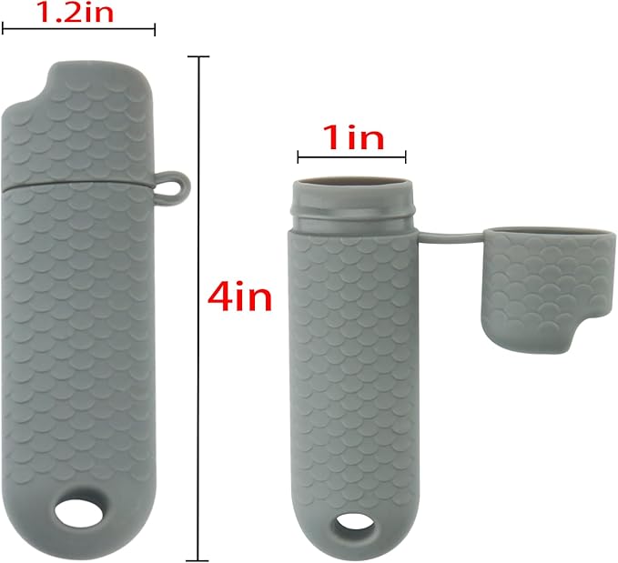 2 Pcs Waterproof Lighter Case Cover Holder for BIC Regular Lighters Sleeve Type J6 Outdoor Survival Multipurpose Seal Lighter Pouchfor Hiking and Camping (Gray)