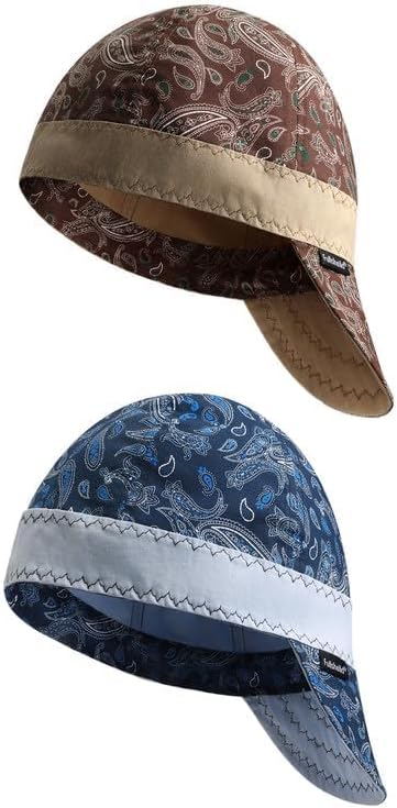 Fullsheild Reversible Welding Cap, Lightweight Cotton Comforts for Safety and Protection, FR 6 Pannel Printed Caps