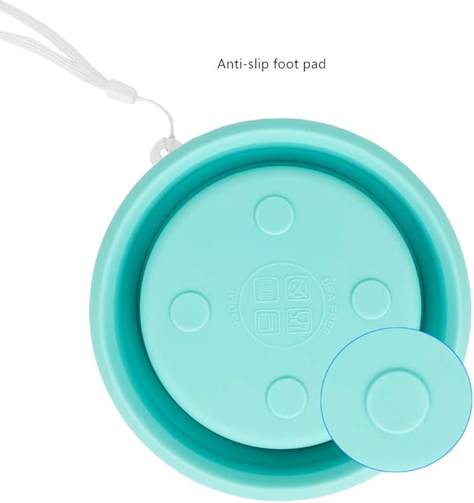 CARTINTS Collapsible Bowls With Lids Silicone Food Storage Containers Collapsible Camping Bowls Silicone Lunch Containers, Ideal for Travel and Camping, 32oz/950ml(Blue)