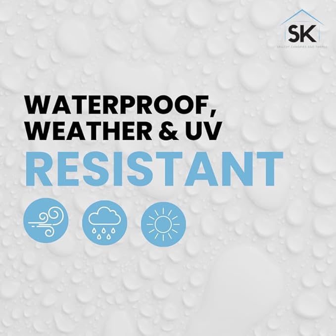 16 Mil Clear Poly Heavy Duty Tarp with Fiber Reinforcement - True Size Tarps with UV Protection, Tear Resistance, Flexibility, Reinforced Corners 10x12
