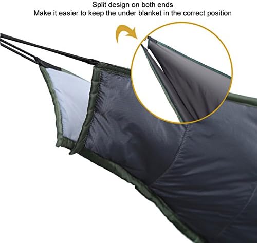 OneTigris Night Protector Ultralight Hammock Underquilt, Full Length Camping Quilt for Hammocks Warm 3-4 Seasons, Weighs only 28oz, Great for Camping Hiking Backpacking Traveling Beach