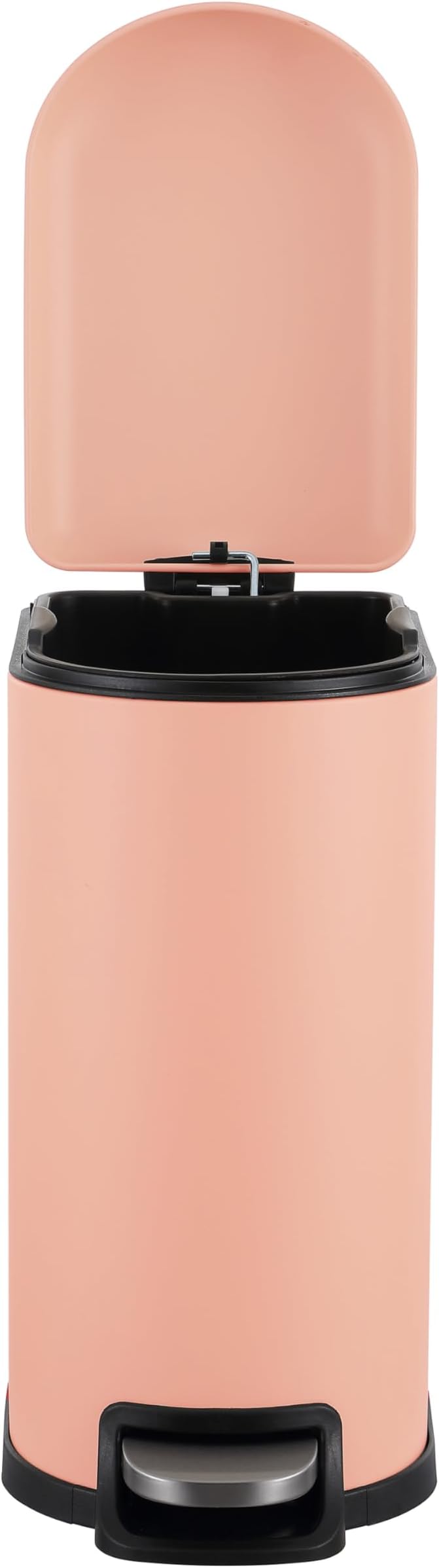 happimess HPM1009G Roland Mini 2.6-Gallon Step-Open Trash Can, Flamingo Pink,with Soft-Close Lid, Fingerprint Resistant, Modern, Minimalistic for Home, Kitchen, Office, Bedroom, Bathroom
