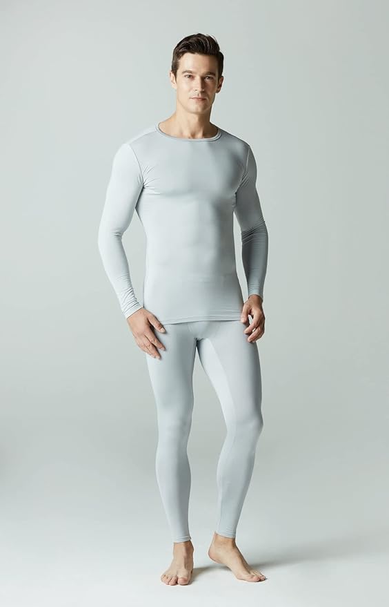 TSLA Men's Thermal Underwear Set, Microfiber Soft Fleece Lined Long Johns, Winter Warm Base Layer Top & Bottom