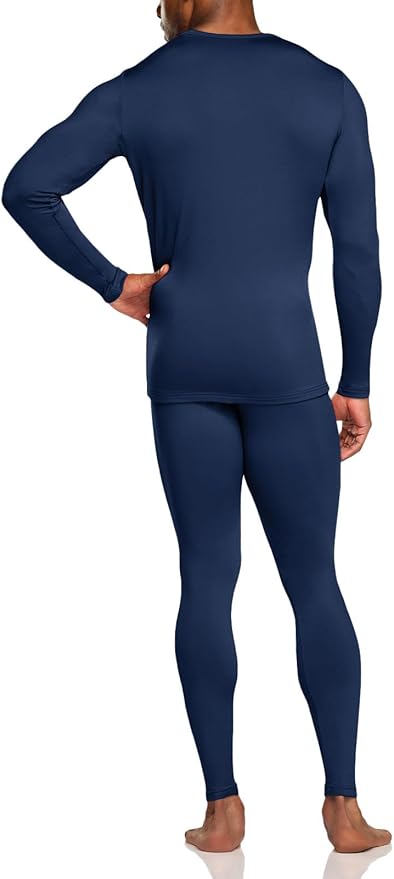 TSLA Men's Thermal Underwear Set, Microfiber Soft Fleece Lined Long Johns, Winter Warm Base Layer Top & Bottom