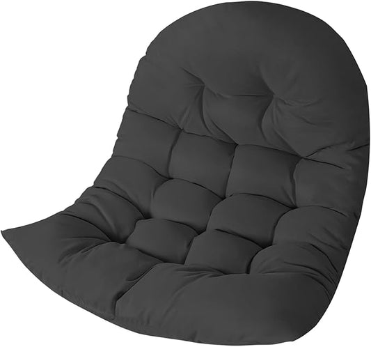 Thicken Egg Chair Cushion Replacement, Outdoor Hammock Swing Chair Cushions, Hanging Wicker Basket Seat Pad with High Elasticity PP Cotton, for Garden Patio Porch Furniture (Only Cushion)