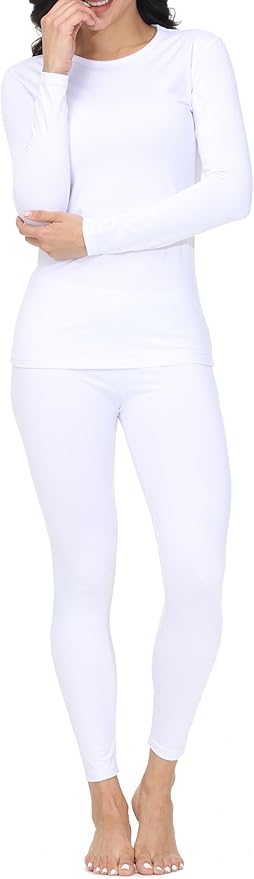 Thermal Underwear for Women Long Johns Base Layer Lounge Pajamas Top Bottom Sets Cold Weather Winter