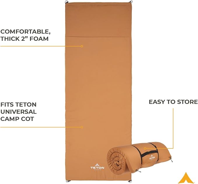 Teton Canvas Camp Pad, Sleeping Pad for Car Camping