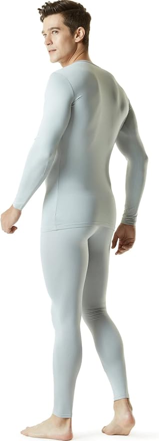 TSLA Men's Thermal Underwear Set, Microfiber Soft Fleece Lined Long Johns, Winter Warm Base Layer Top & Bottom