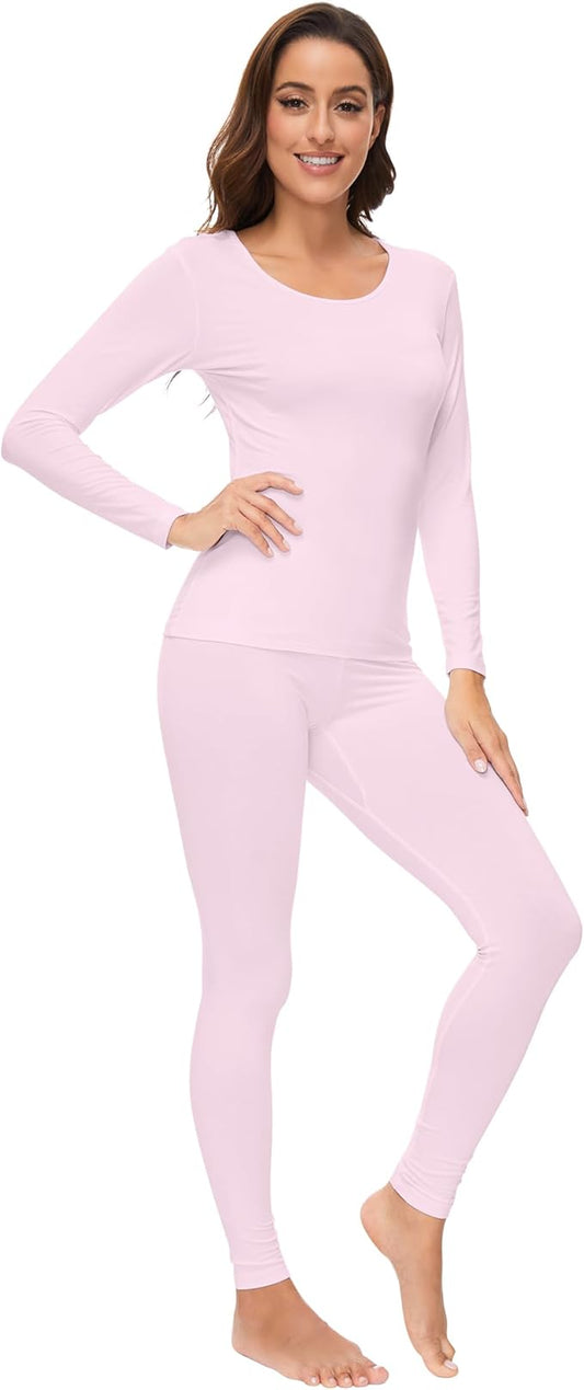 WiWi Soft Viscose from Bamboo Underwear for Women Thermal Long Johns Sets Super Warm Base Layer Top Pants Pajamas Set S-3X