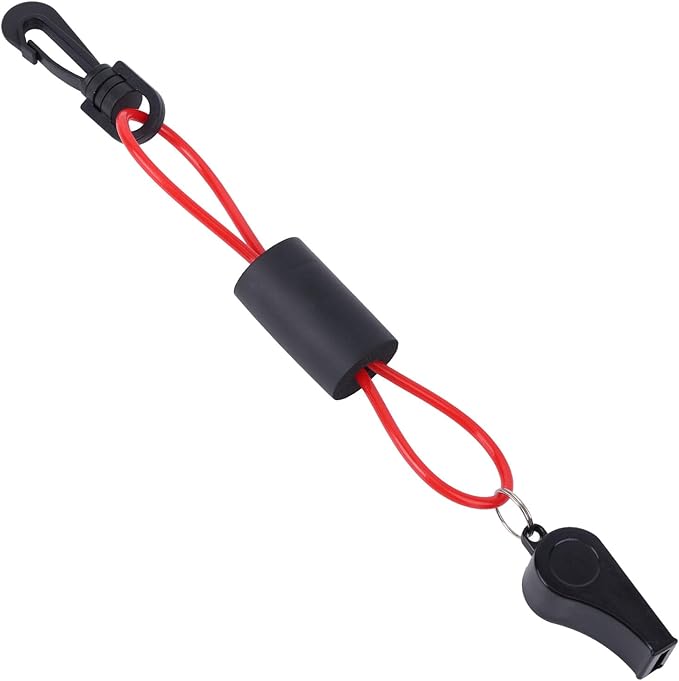 Boat Whistle with Lanyard, Loud Blast Survival Safety Whistle Emergency Accessory for Kayaking Camping Hiking Lifeguard Rescue Gear