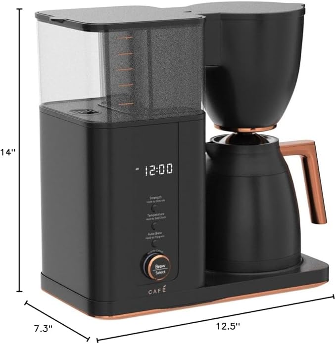 Café Specialty Drip Coffee Maker | 10-Cup Insulated Thermal Carafe | WiFi Enabled Voice-to-Brew Technology | Smart Home Kitchen Essentials | SCA Certified, Barista-Quality Brew | Matte Black
