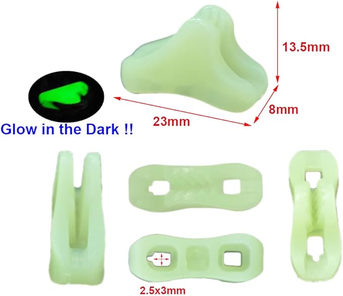 12Pack Ultralight Guyline Tensioners Tent Guyline Cord Rope Adjuster for Outdoor Camping Hiking Tent Tarp Canopy Shelter (Fluorescent,fit 1-2.5mm Paracord)