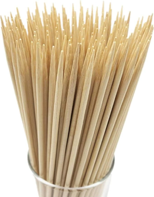 HOPELF 4" Natural Bamboo Skewers Sticks for Appetiser，Fruit，Cocktail，Kabob，Chocolate Fountain，Grilling，Barbecue，Kitchen，Crafting and Party.More Size Choices 4"/6"/8"/10"/12"/14"/16"/17.5"/30"/36"