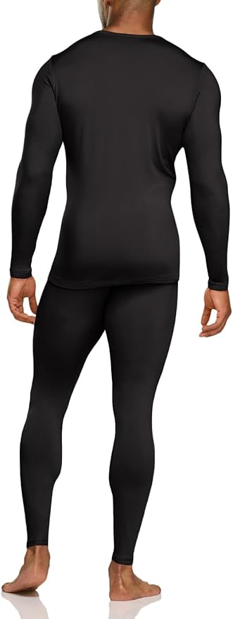 TSLA Men's Thermal Underwear Set, Microfiber Soft Fleece Lined Long Johns, Winter Warm Base Layer Top & Bottom