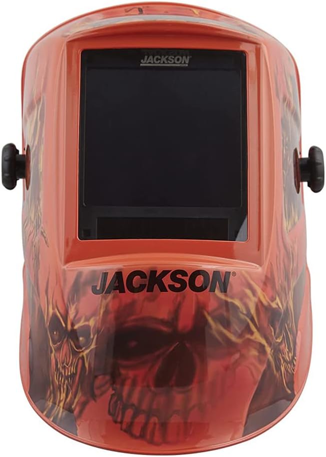 Jackson Safety Premium Graphic Welding Hood with ADF - Ultra Lightweight Auto Darkening Welding Helmet - ANSI Z87.1 (Multiple Styles)