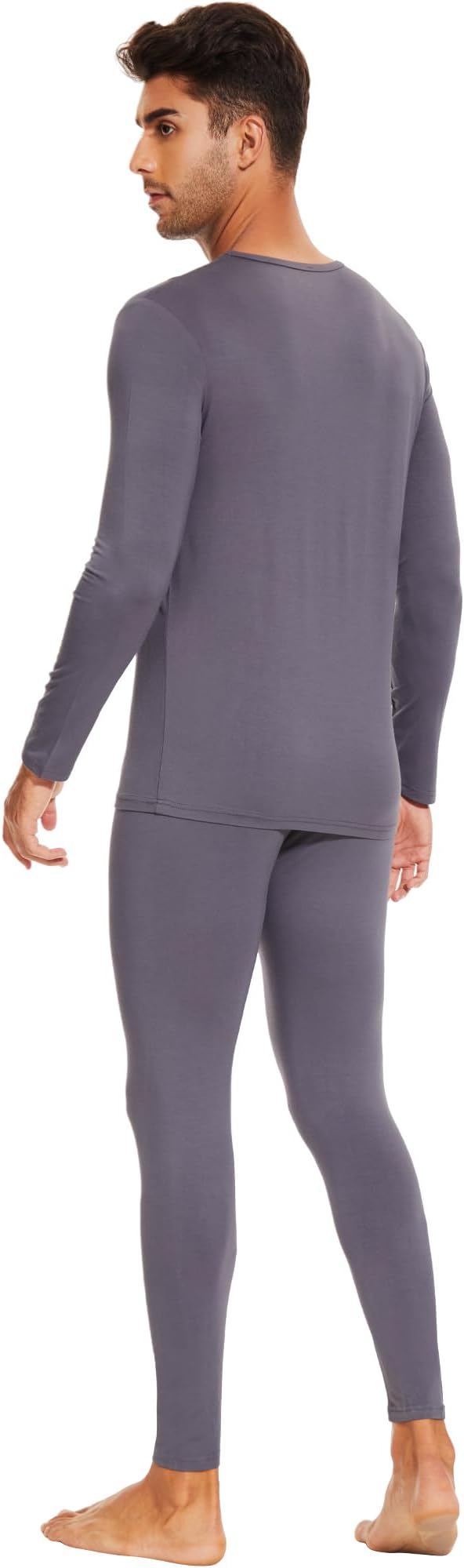 WiWi Thermal Underwear for Men Bamboo Viscose Long Johns Set Soft Warm Base Layer Lightweight Top and Bottom Sets S-XXL