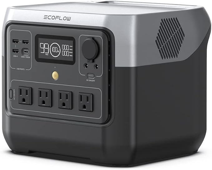 EF ECOFLOW Portable Power Station RIVER 2 Pro, 768Wh LiFePO4 Battery, 70 Min Fast Charging, 4X800W (X-Boost 1600W) AC Outlets, Solar Generator for Outdoor Camping/RVs/Home Use Black