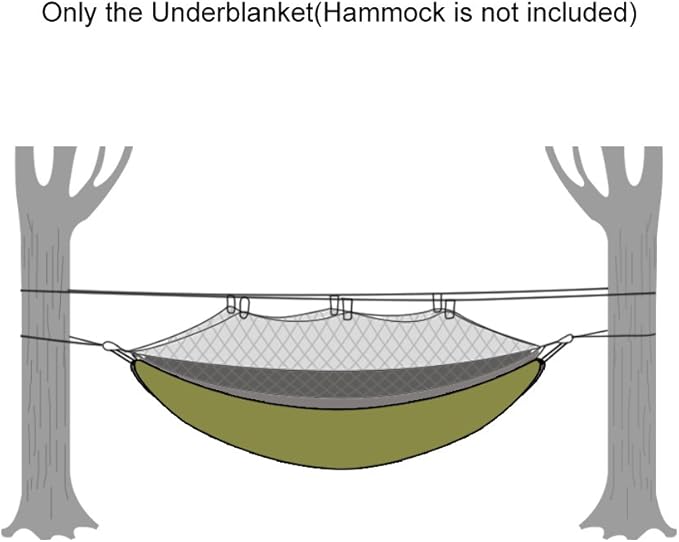 OneTigris Night Protector Ultralight Hammock Underquilt, Full Length Camping Quilt for Hammocks Warm 3-4 Seasons, Weighs only 28oz, Great for Camping Hiking Backpacking Traveling Beach