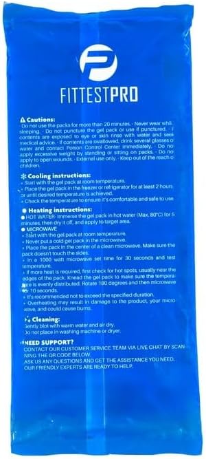 Fittest Pro Gel Ice Pack for Hot Cold Compress, Gel Ice Packs for Injuries, Reusable, Soft Ice Packs for Injuries Reusable, Injury Ice Pack