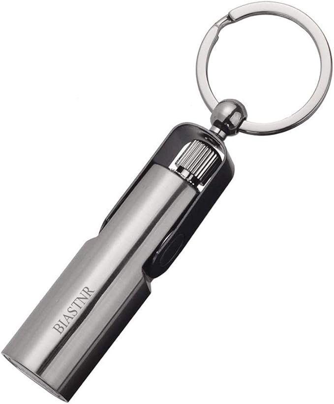 Permanent Match, Keychain Flint Matchstick Fire Starter Forever Match, Reusable Waterproof Flint Lighter for Outdoor Camping Emergency Survival black