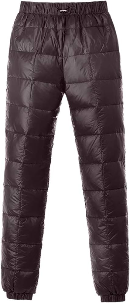 Men's Winter Warm Loose Utility Down Pants Sassy High Waisted Nylon Compression Snow Trousers