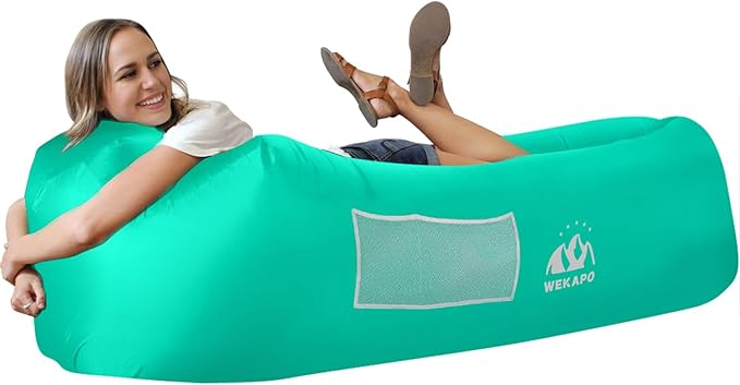 WEKAPO Inflatable Sun Lounger, Air Sofa, Hammock, Portable, Waterproof and Leak-Proof, Ideal for Backyard, Beach, Travel, Camping, Picnics and Music Festivals