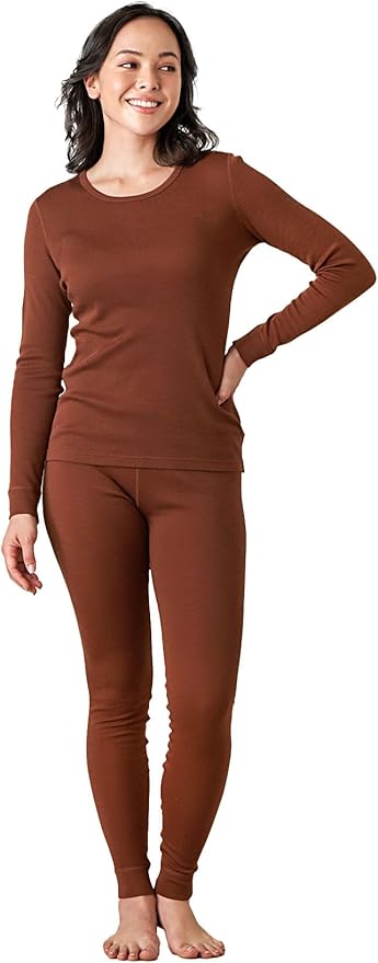 LAPASA Womens 100% Merino Wool Base Layer Set Lightweight & Midweight Thermal Underwear Long John Top & Bottom Warm L58/L91