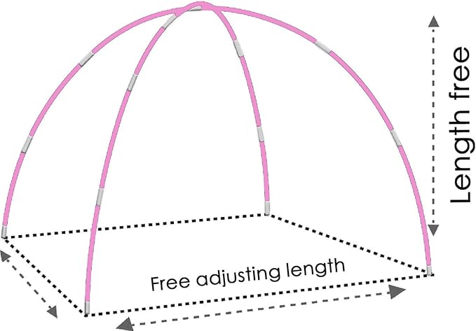 DIY Tent Pole, Replacement Tent Pole, Greenhouse Hoops,Telescopic Rod,Long Approximately 52ft, Diameter - 6.5mm,36 Pack, for Hiking Camping Backpacking Tent