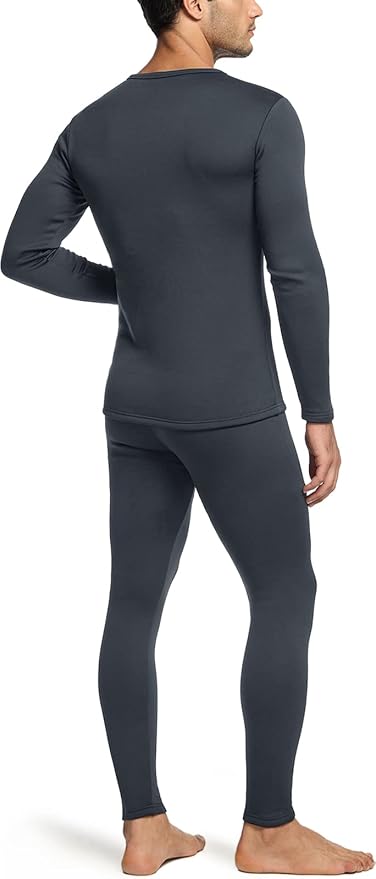 TSLA Men's Thermal Underwear Set, Microfiber Soft Fleece Lined Long Johns, Winter Warm Base Layer Top & Bottom